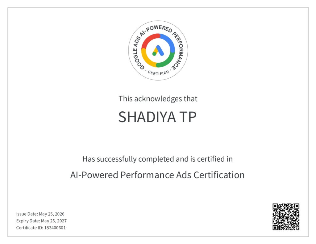 AI powered performance certificate